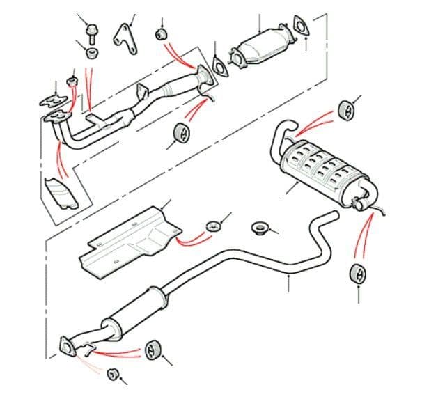 1.8 Petrol K Series 16v Exhaust System To VIN YA999999