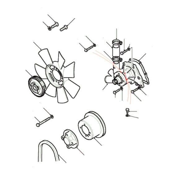 2.5dt Waterpump & Fan