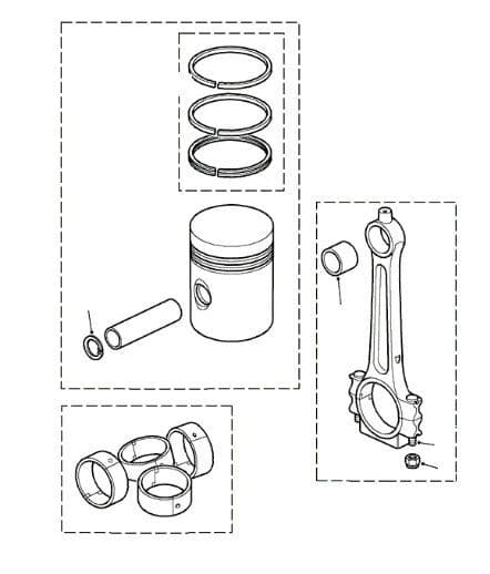 2.5NA Pistons, Rings & Connecting Rods