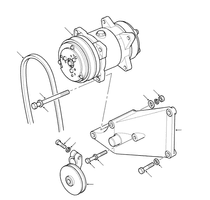 3.5V8 Air Conditioning Compressor (With V Belt)