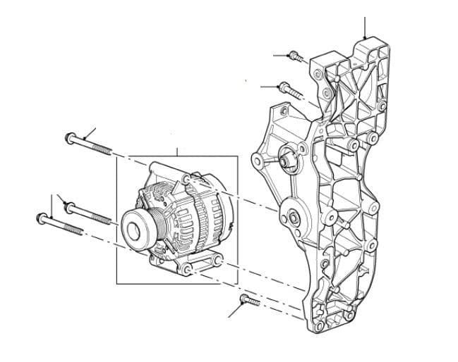 Alternator & Mounts 2.2 Duratorq