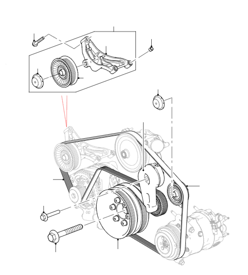 Auxiliary Drive Belt XJ SC from V90866