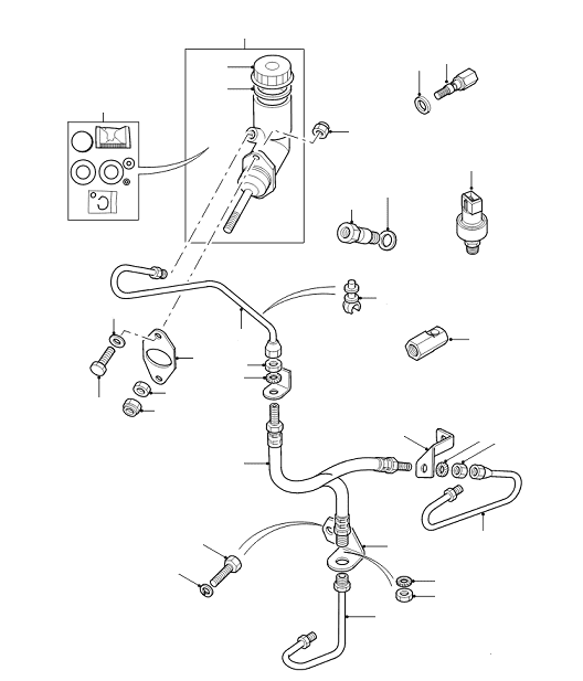 Clutch Master Cylinder & Hose to VIN 6A999999