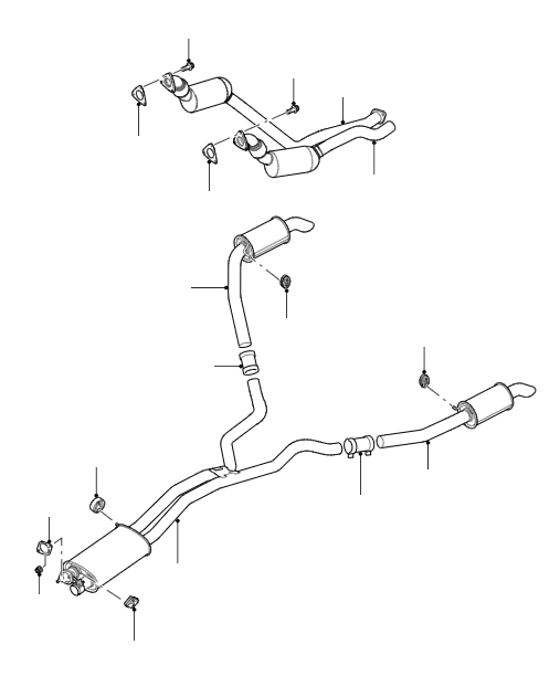 Exhaust System 3.6 TDV8 Without DPF