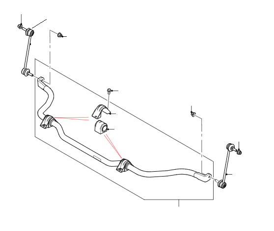 Front Anti Roll Bar, Mountings & Links AWD
