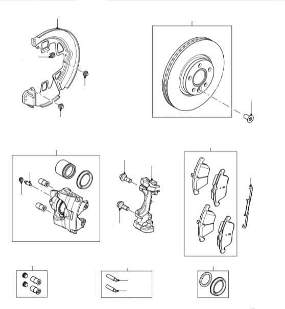 Front Brake Pads, Discs & Calipers