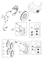 Front Brakes (349mm Discs) from VIN M1000001