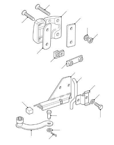 Front Door Hinges and Checkstraps to 6A999999