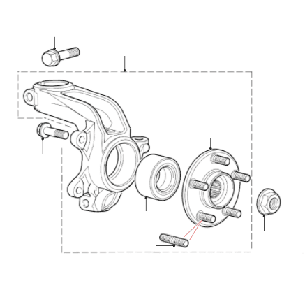 Front Hub & Bearing