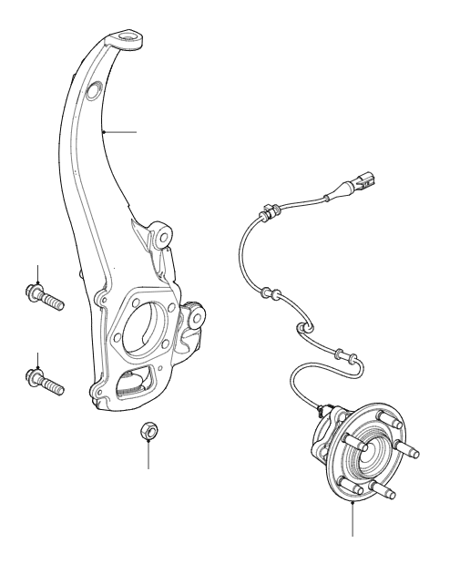 Front Hub & Bearing (Exc RS)