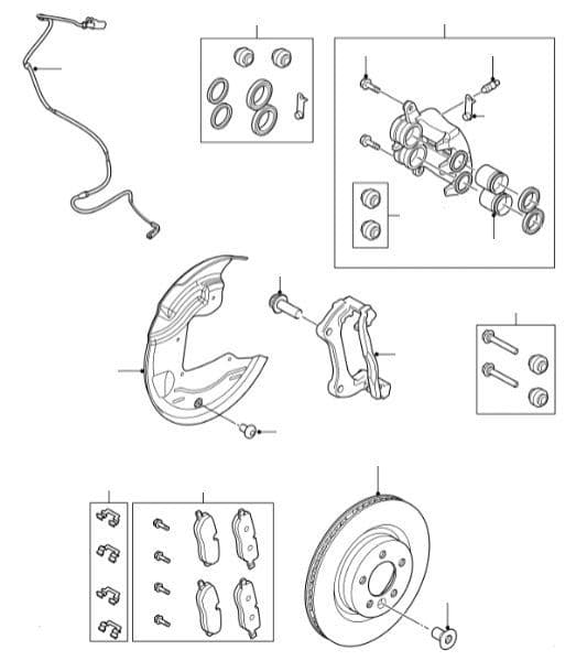 Front Pads, Discs & Calipers 2.7TDV6 & 4.0V6 Petrol