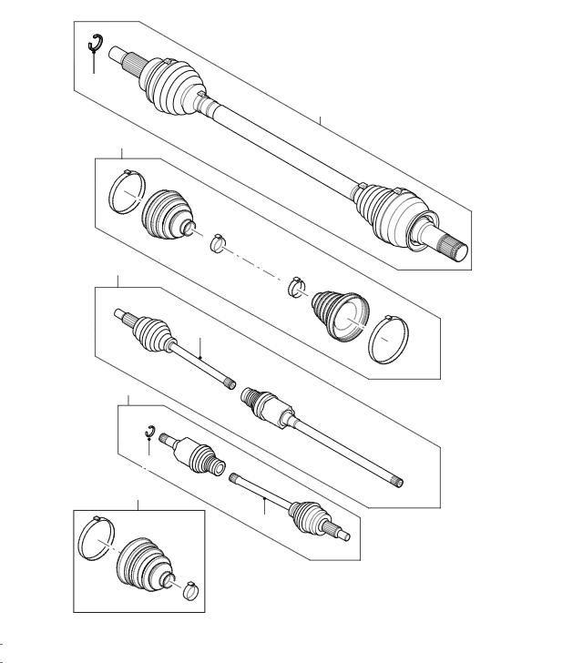 Front & Rear Driveshafts from VIN R47154