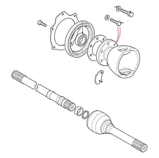 Front Swivel Ball Housing & Driveshafts