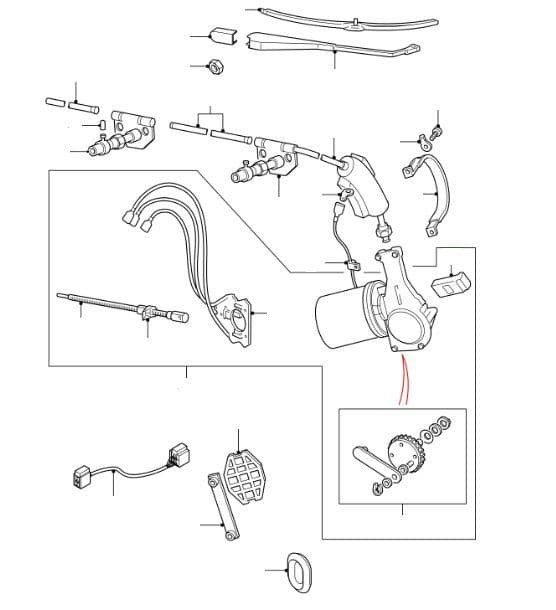 Front Wiper Motor, Linkages, Blades & Arms