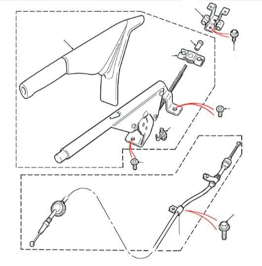 Hand Brake Lever, Switch & Cables