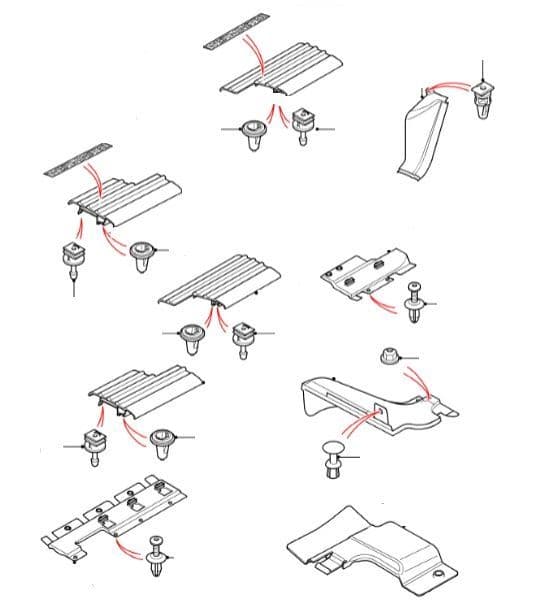 Interior Sill Panel Clips