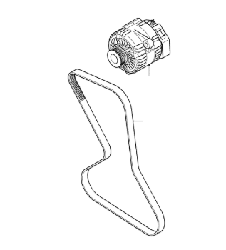 KV6 Alternator, Belt & Pulleys