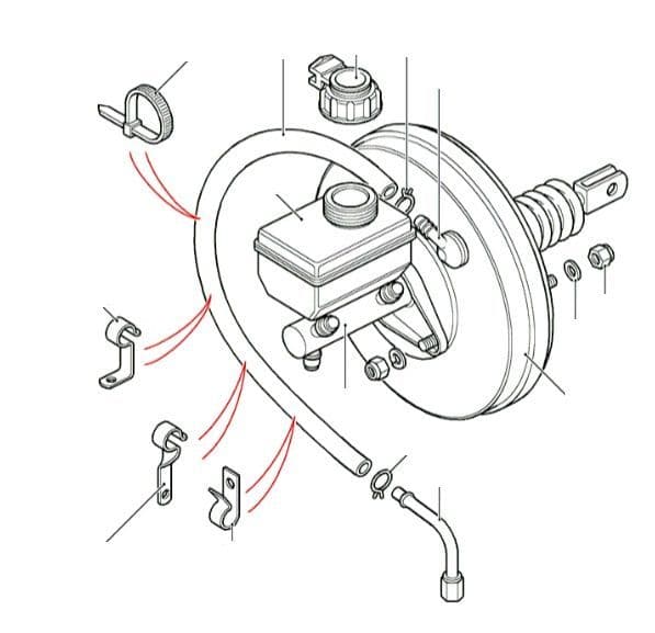 Master Cylinder & Servo NON ABS from VIN HA701010