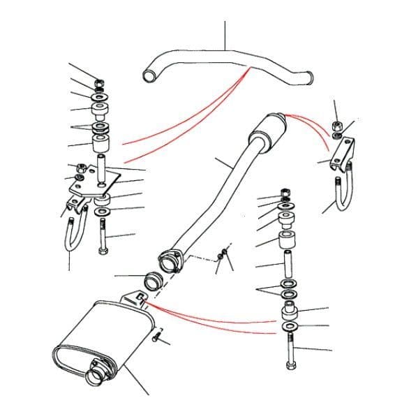 NA 90 REAR EXHAUST BA267064 ONWARDS