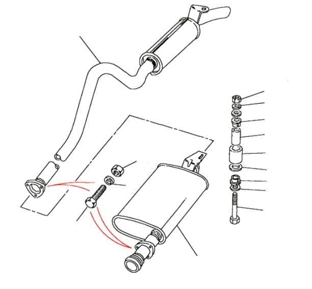 NA 90 REAR EXHAUST  TO AA253494