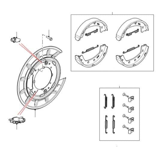 Parking Brake Shoes to CH999999