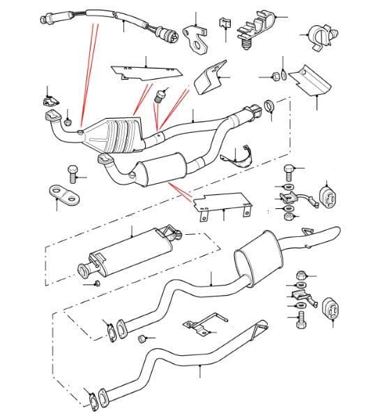 PETROL V8 EXHAUST SYSTEM WITH CAT 50LE