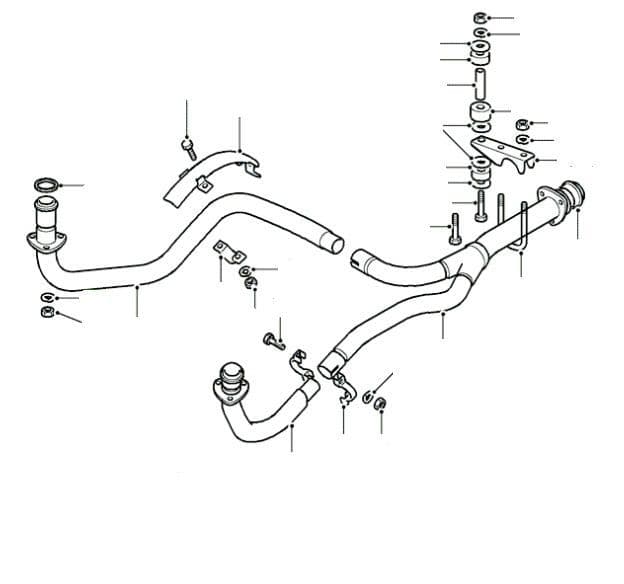 PETROL V8 FRONT EXHAUST WITHOUT CAT