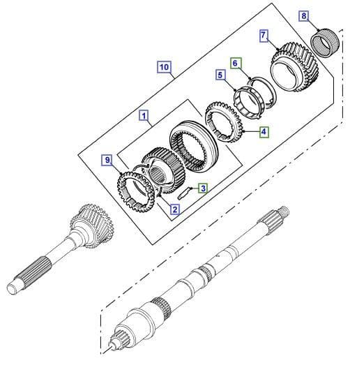 R380 MAINSHAFT 3RD & 4TH GEARS