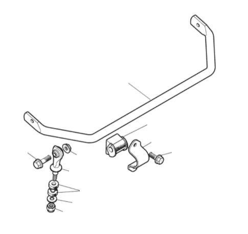 Rear Anti Roll Bar, Mountings & Links