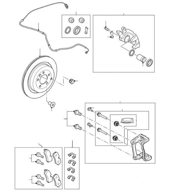 Rear Brake Pads, Discs and Calipers 4.4V8