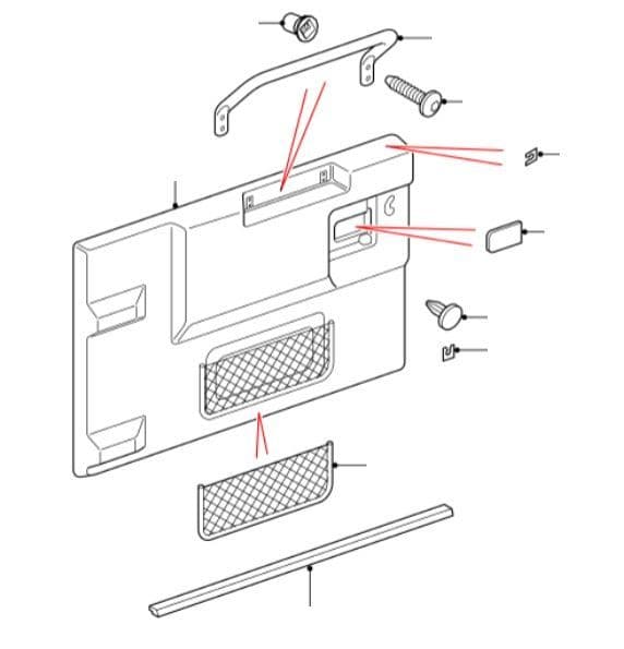 Rear End Door Interior Trim from VIN 2A000001