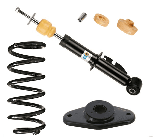 Rear Shock Absorber, Mounting & Spring