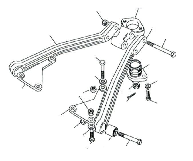 Rear Top Link, Fulcrum & Ball Joint