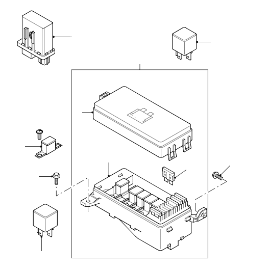 Relays & Fuses - Engine Bay to YA999999