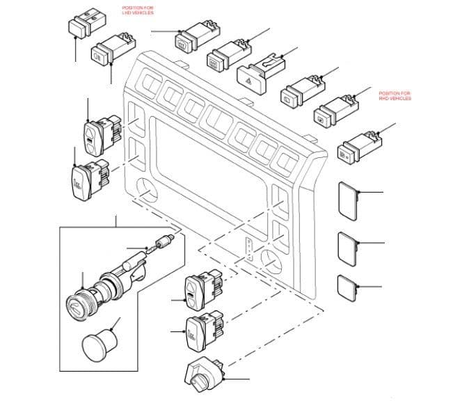 Switches - Facia From 2A000001