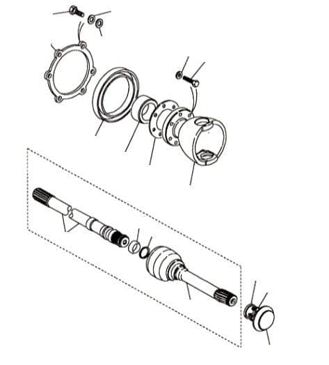 Swivel Housing & Driveshaft With 4 Wheel ABS