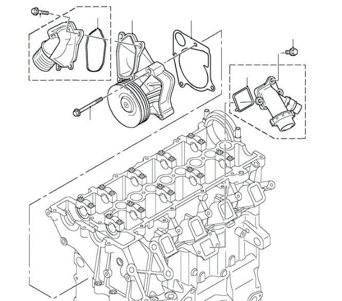 Td4 Water Pump & Outlets