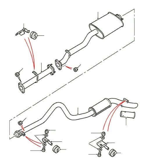 TDI 110 &130 REAR EXHAUST MA939976- (300TDI)