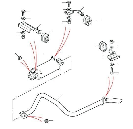 TDI 90 REAR EXHAUST TA999222- (300TDI)