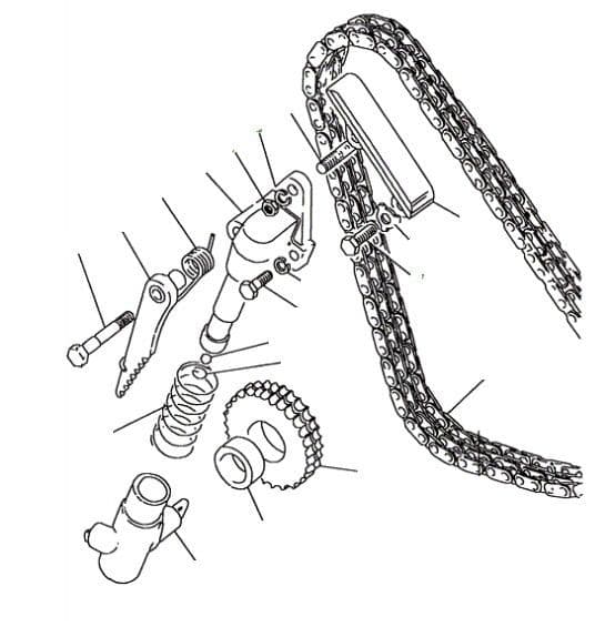 Timing Chain With Spring Tensioner - Petrol & Diesel