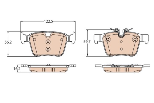 LR160436 LR061385 J9C14009 T2H52753 T2H41074 LR160460 LR160504 TRW Brake Pad Set T2H7439 LR110327 LR123010 GDB2110