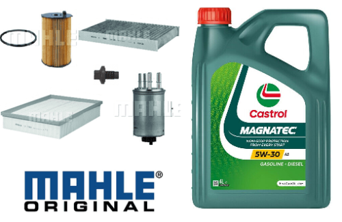 KIT100C Mahle Filter Kit With Castrol Oil Discovery 3 & RR Sport Tdv6 To VIN 6A99999