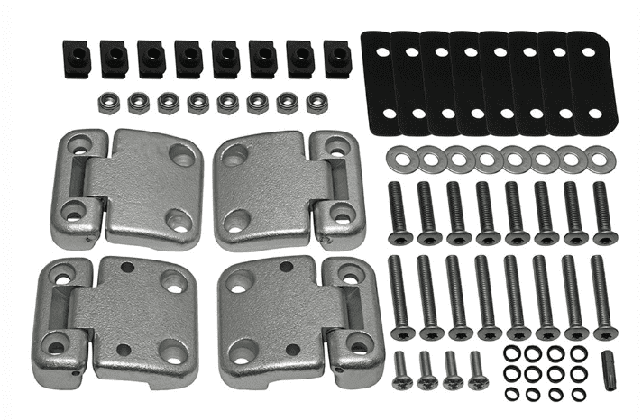 DA1070SS Defender Front Door Hinge Kit - Zinc Plated with Stainless Steel Fixings