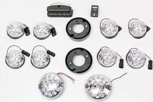 GL1291 Wipac 73Mm Clear Led Light Kit With 95Mm Fog And Reverse - Defender