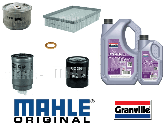 KIT103A Mahle Filter Kit with Granville Oil Defender TD5