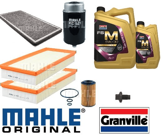 KIT114A Mahle Original Filter Kit with Granville Oil Range Rover L322 4.4 Tdv8