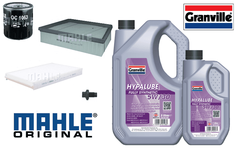 KIT132A Mahle Filter Kit with Granville Oil Freelander 2 2.0 Petrol