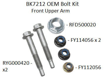 KIT664 OE Quality Front Upper Suspension Arm Bolt Kit RYG000420  FY114056 FY112056 GA7212 DA7212