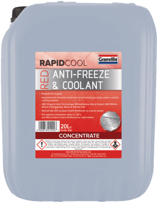 1022 Granville 20 Litre Rapid Cool Red Antifreeze