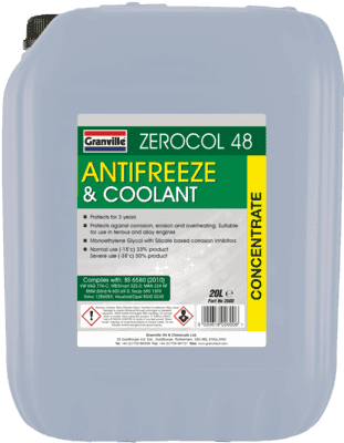 2600 Granville 20 Litre ZerCol 48 Green Antifreeze